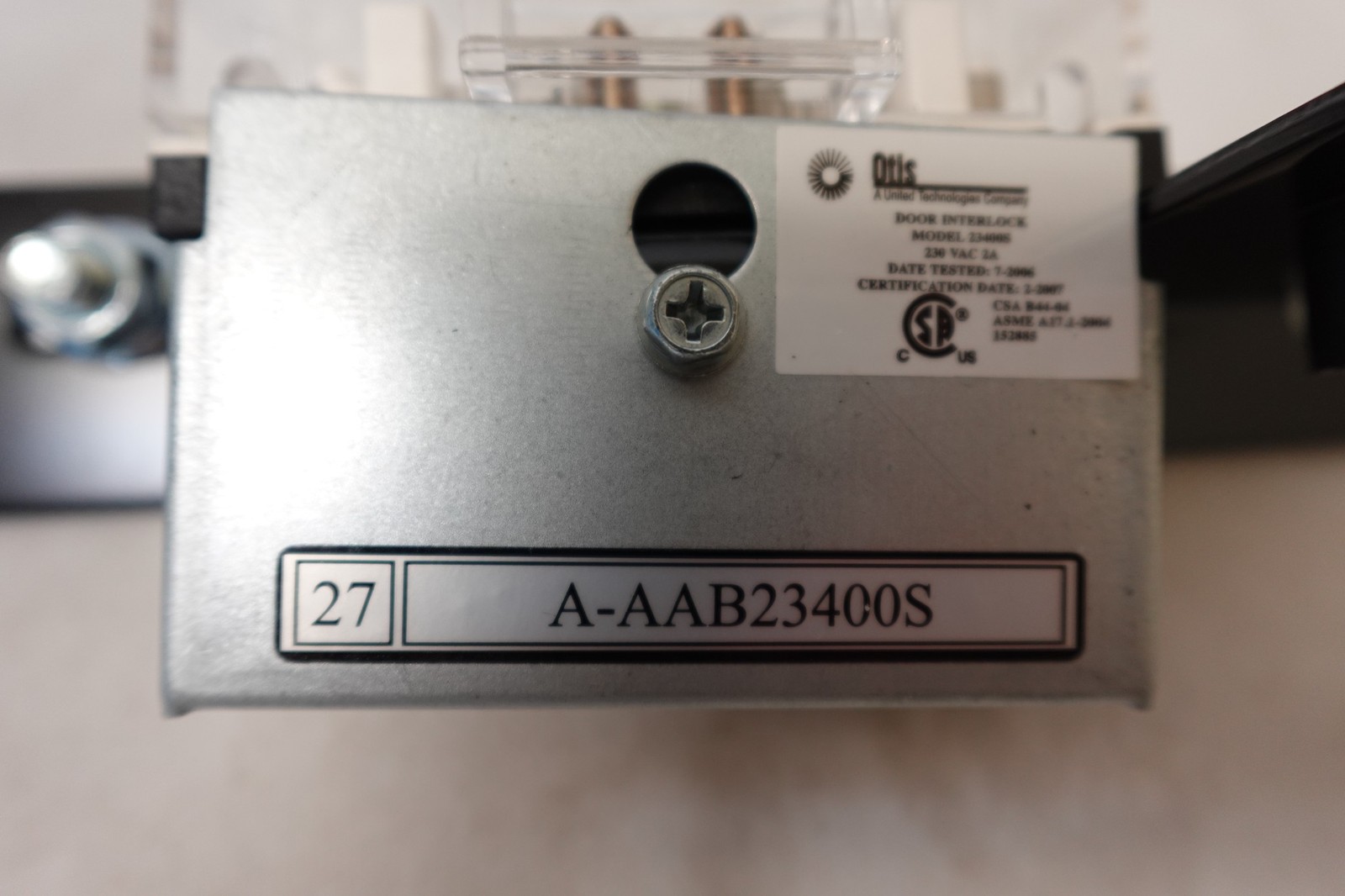 Otis Elevator – Interlock Arrangement Hardware Assy – Right Hand RH – AAB23400S7