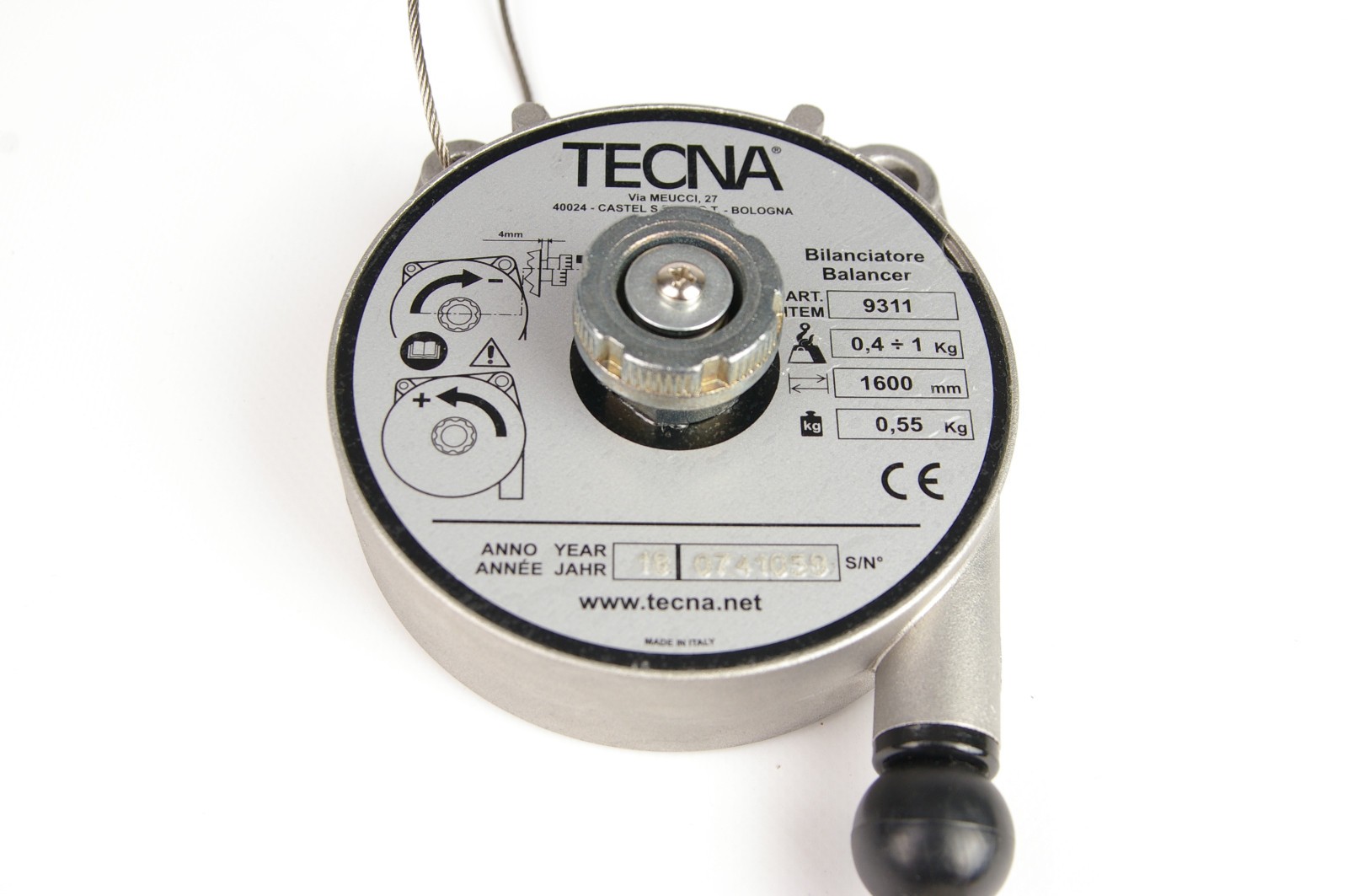 Tecna 9311 Balancer – Spring Loaded 0.4 – 1kg Travel 1600mm