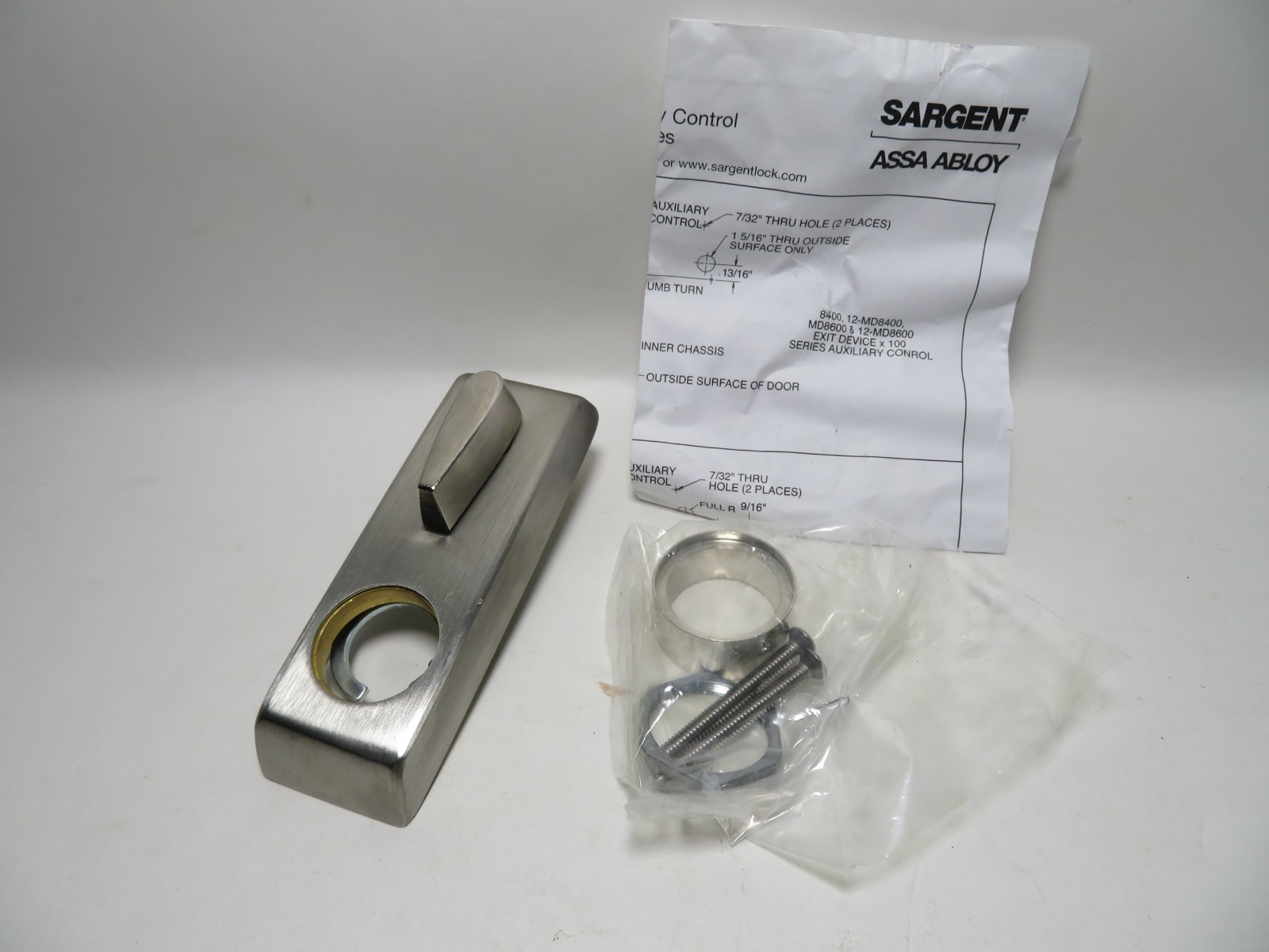 SARGENT: ASSA ABLOY – Thumb Turn Control US26D 626 Satin Chrome – Stainless