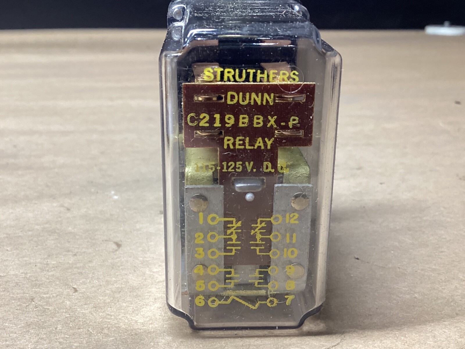 STRUTHERS-DUNN C219BBXP RELAY 115-125VDC #103L134*CO