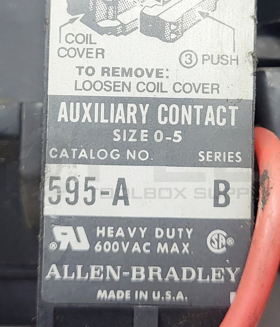 ALLEN BRADLEY 509-BOD /B STARTER W/ CB236 COIL W/ 42185-800-00
