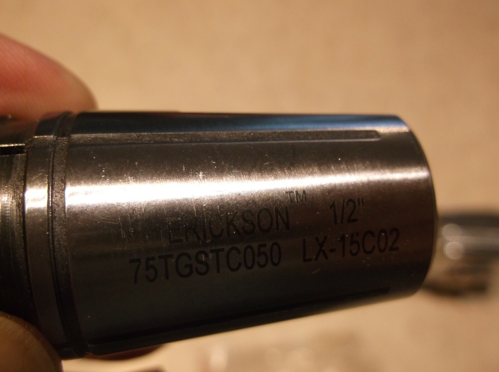 ERICKSON 75TGST050, SIZE: 1/2″ Single Angle Coolant Style Solid Tap Collet