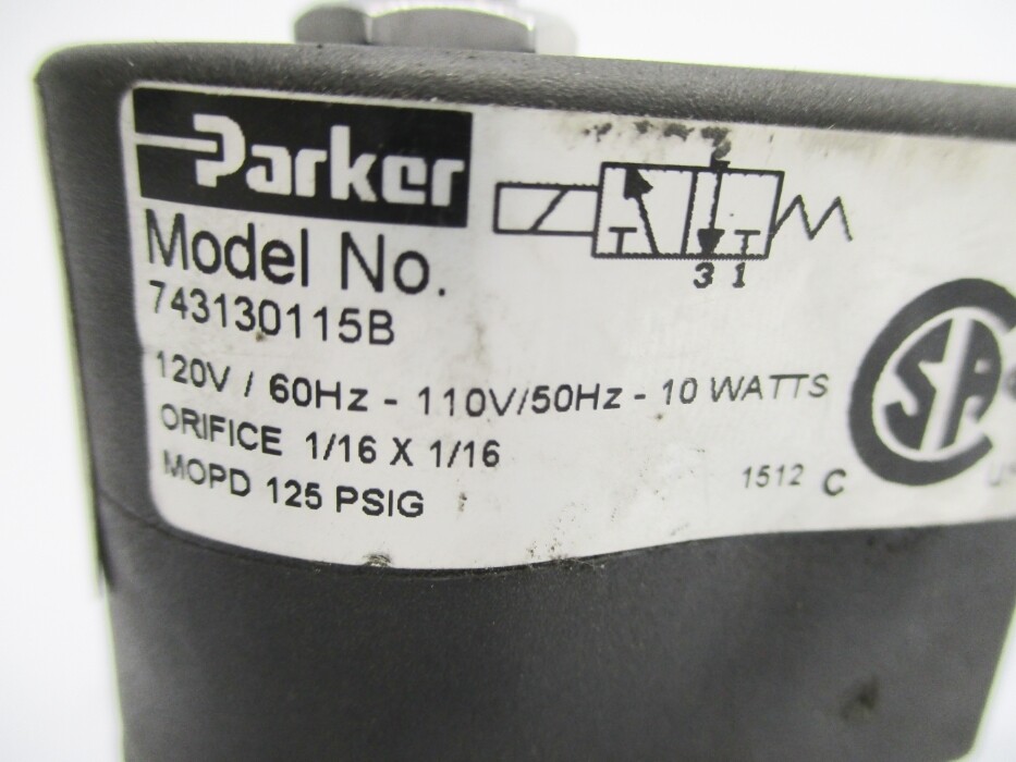PARKER 743130115B 110/120V 125PSIG UNMP