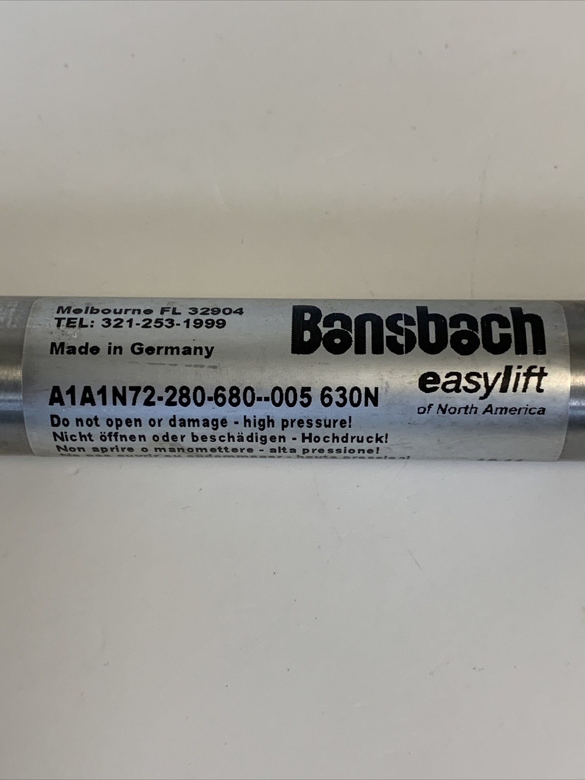 Bansbach Easylift A1A1N72-280-680-005 630N Gas Spring New No Box Fast Shipping!