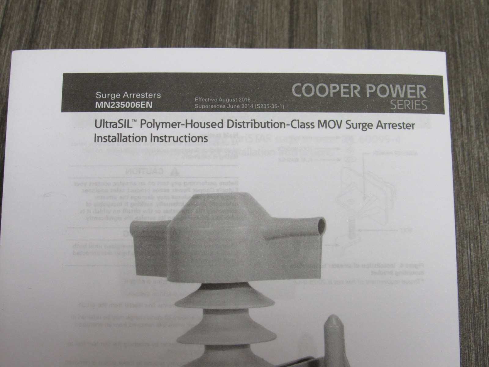 Eaton Cooper UNS03030B1A1A13 3KV UltraSIL Housed VariStar MOV surge arrestor