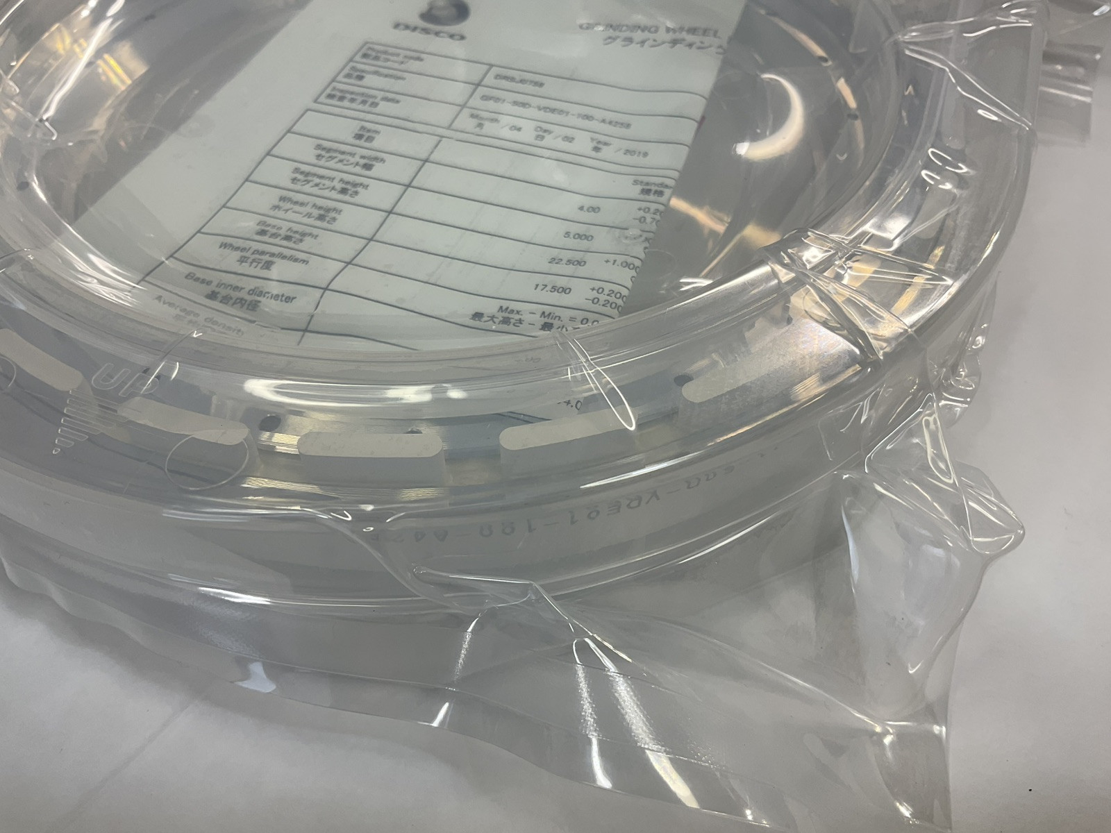 Disco Diamond Grinding Wheel PN: GF01-50D-VDE01-100-A4258