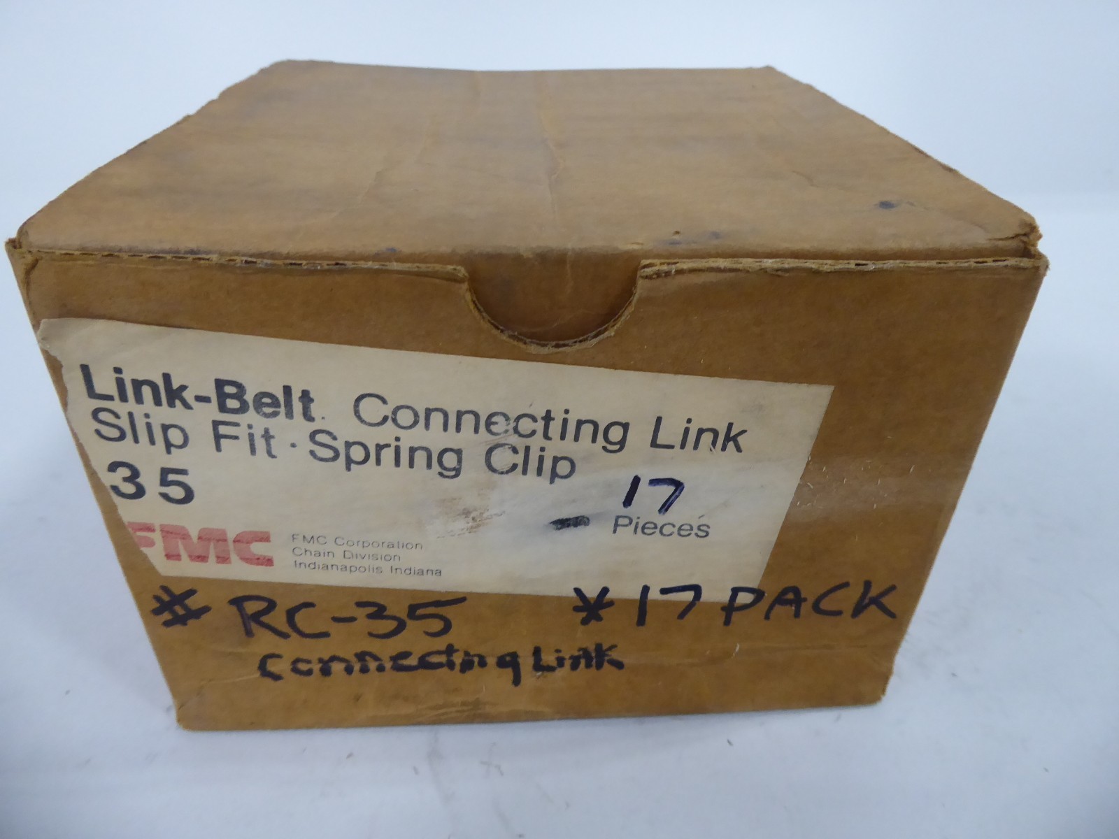 Link-Belt RC-35 Connecting Link 3/8 Pitch .2″ Roller R35SCLFPK Pack of 17