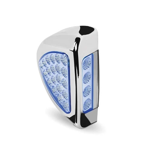 Peterbilt Side Headlight Triangle Dual Revolution Amber/Blue LED (24 Diodes)