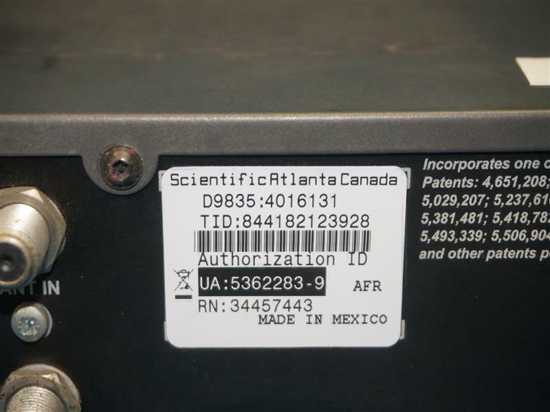 Scientific Atlanta D9835 Power Vu Satelite Receiver