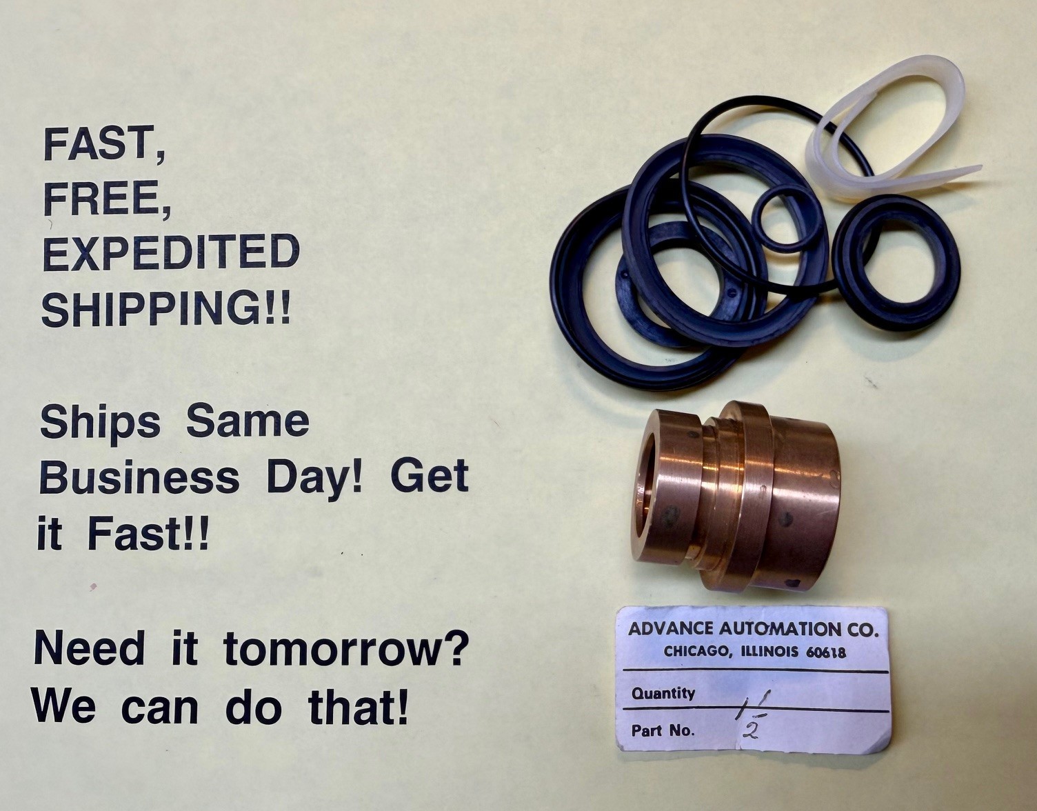 Advanced Automation Repair Kit: 1 1/2″ Bore Cylinder; FREE SAME DAY SHIPPING!