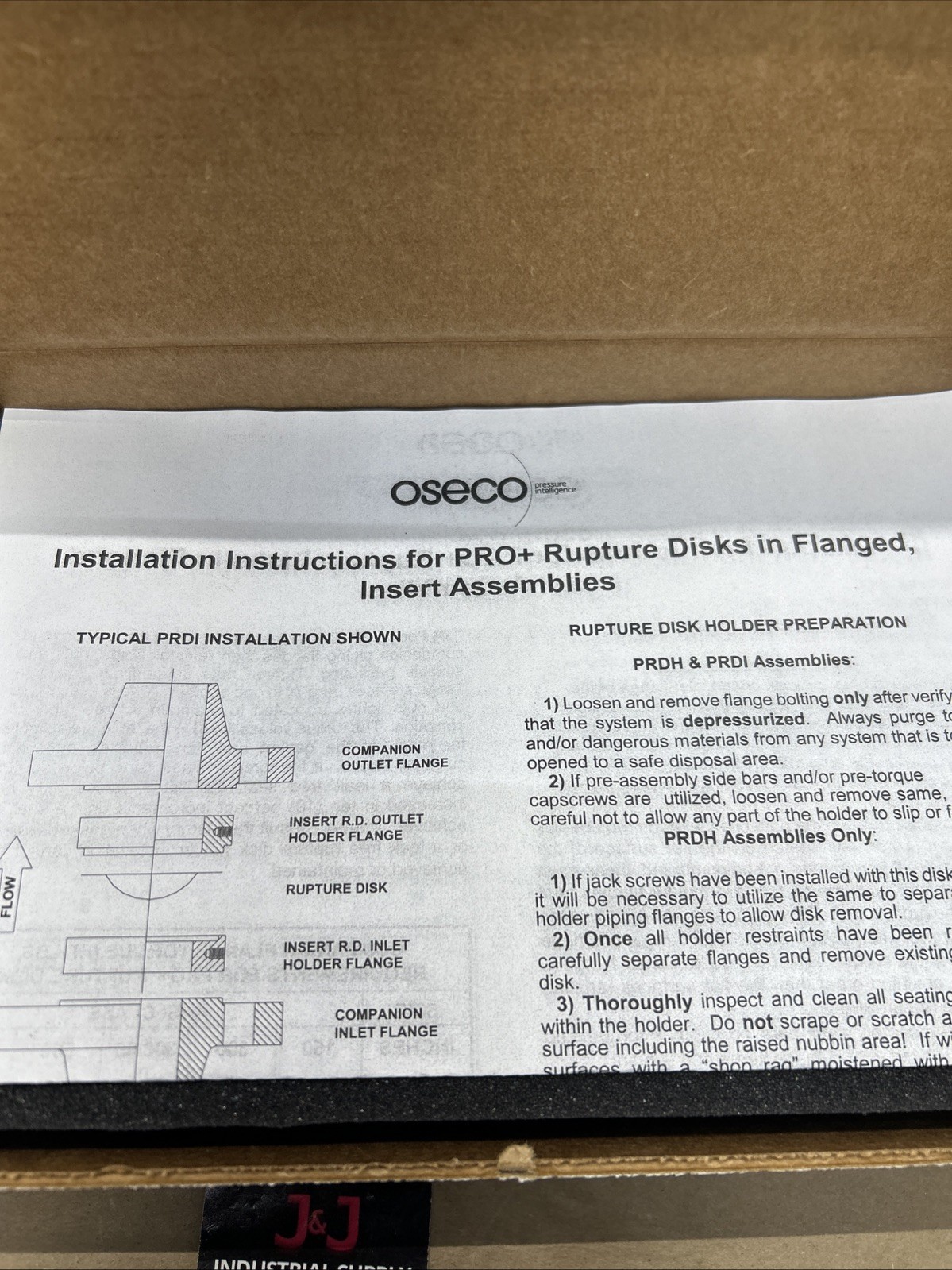(2) Oseco PRO+KRGL 01-1394 316 SS/Precision Reverse Operating Rupture Discs NIB