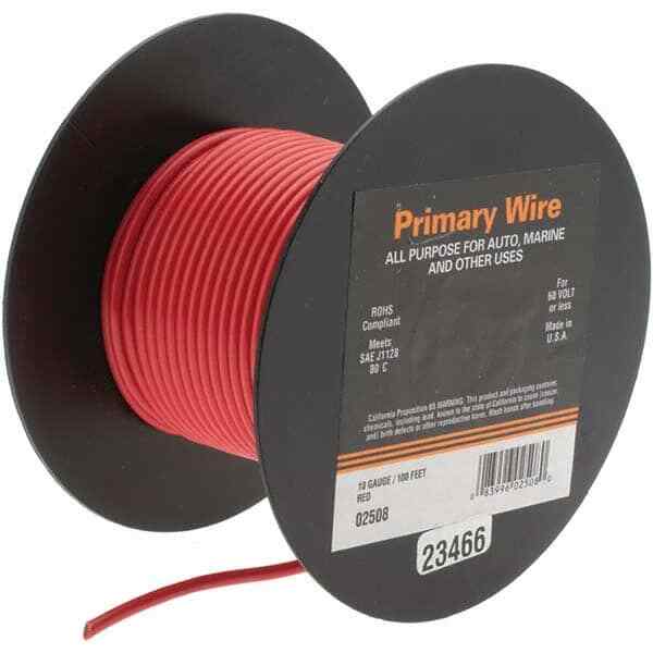 EastPenn 23466 10 AWG, 100′ OAL, Hook Up Wire Red Vinyl Jacket