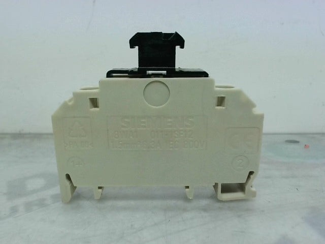Siemens 8WA1 011-1SF12 Fused Terminal Block 6.3A 600V (24 PCS)-Used