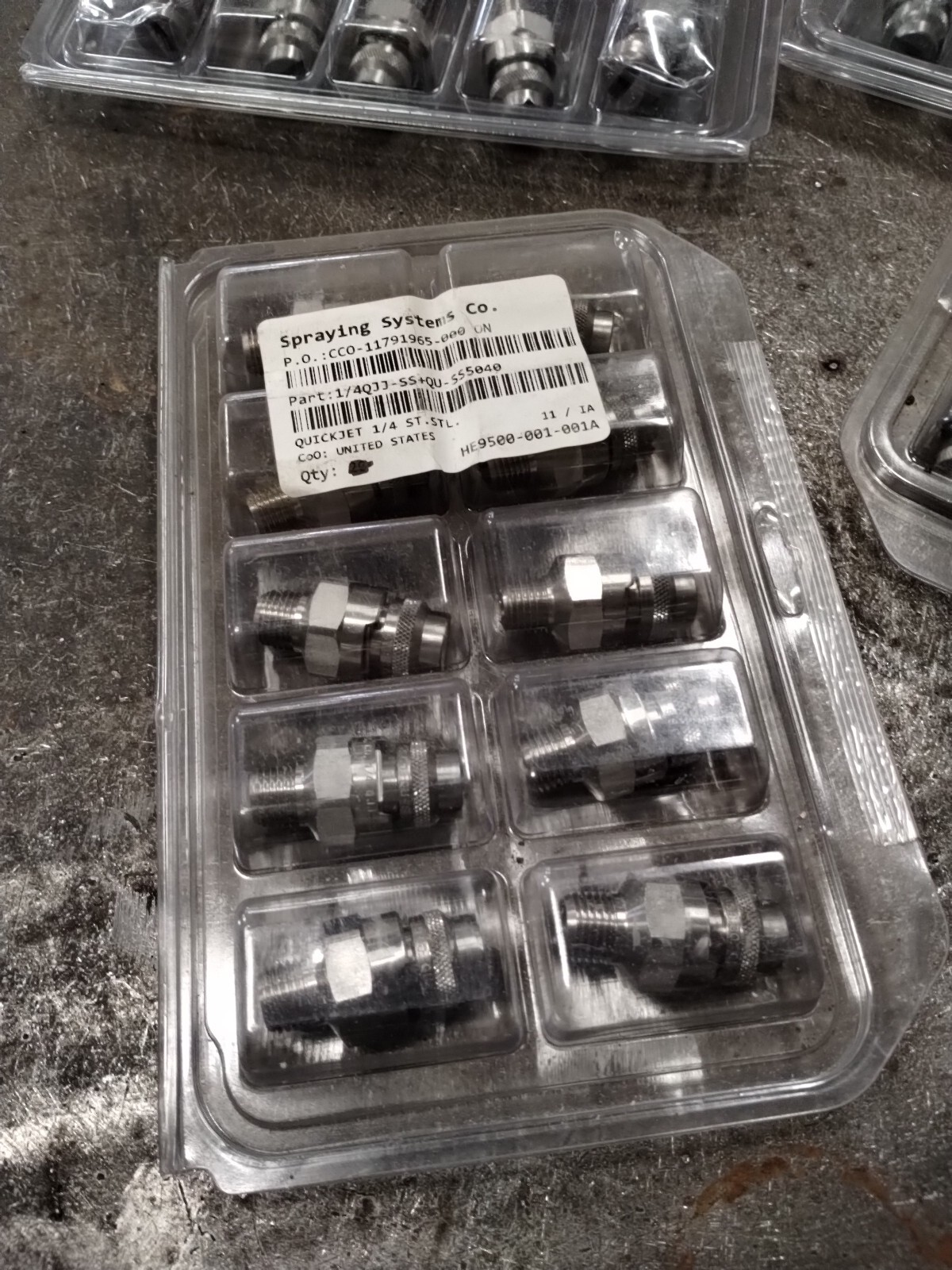 Pack Of 10 Spraying Systems BSPT H1/4U-SS5040 Stainless Spray Nozzle 1/4in Npt