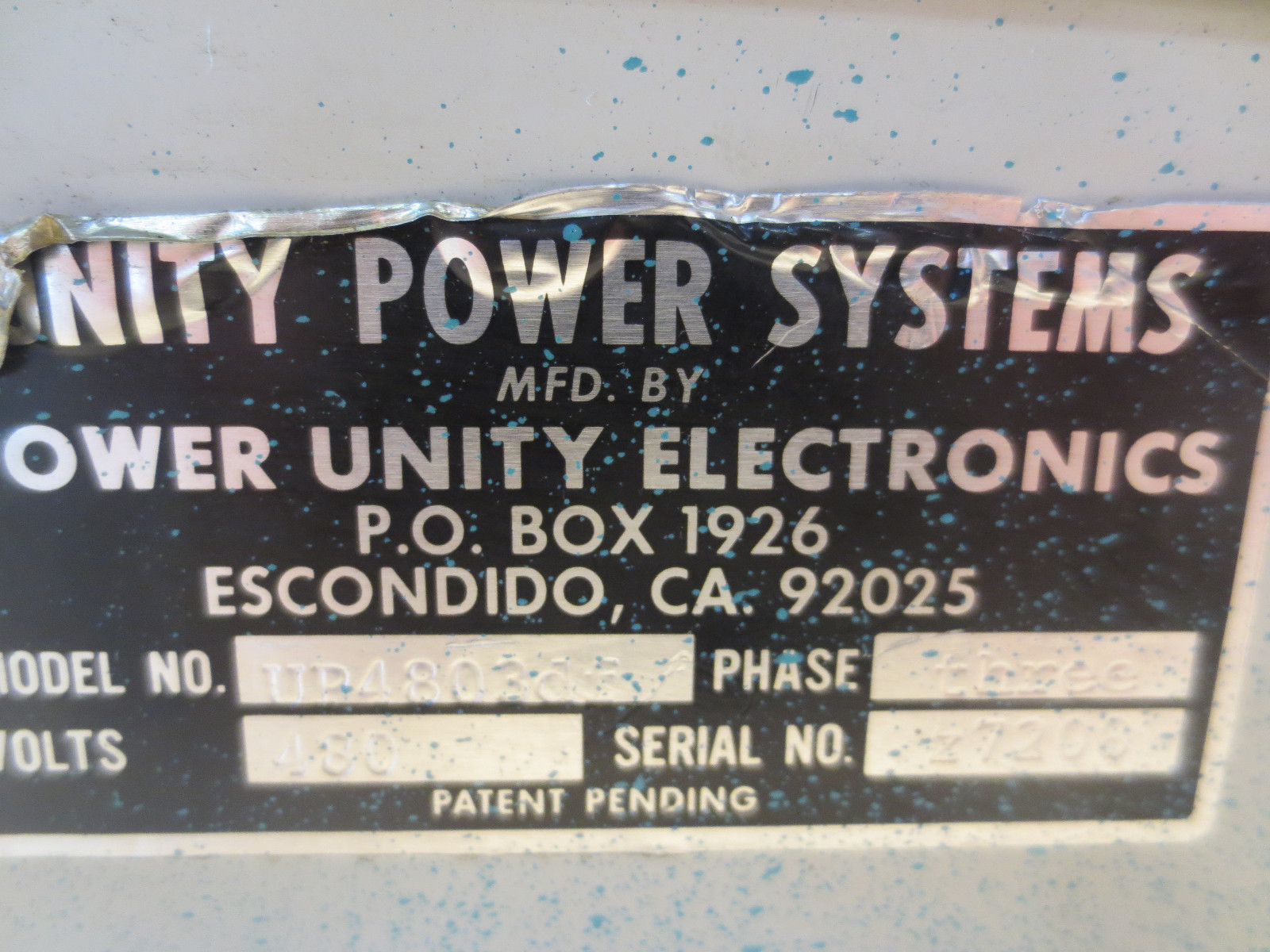 POWER UNITY ELECTRONICS UNITY POWER SYSTEMS UP4803DF