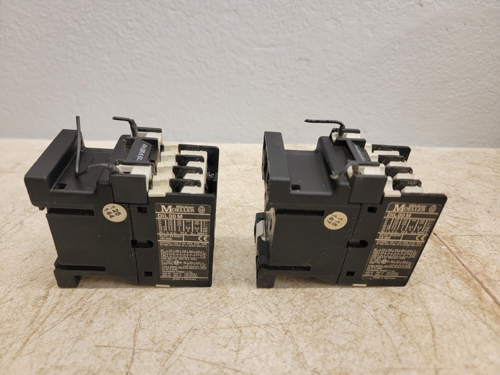(4) Klockner Moeller DIL00M Contactor