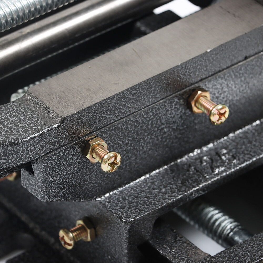 5 Inch Cross Press Vise Slide Vice For Duty Sliding Drill Shop Grip Tools Heavy