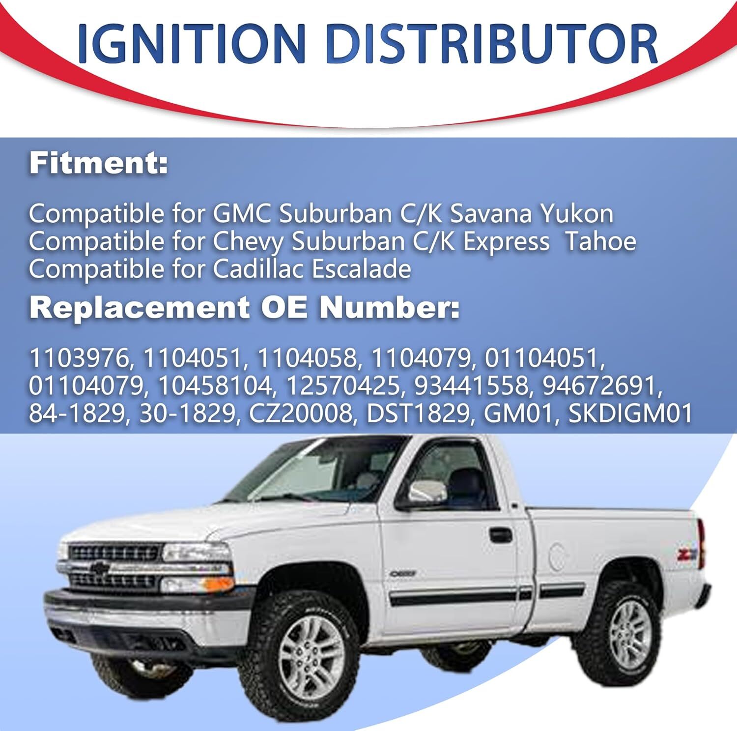 Complete Distributor Compatible for 1996-2002 Chevy Chevrolet GMC Vortec V8 5.0L