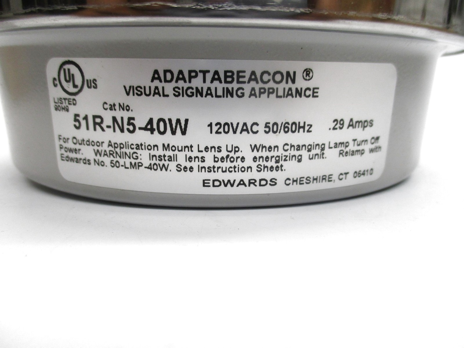 EDWARDS SIGNALING 51R-N5-40W 120VAC 0.29A NSMP