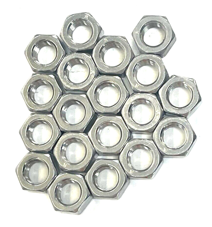 MSC 7/16-20 UNF STAINLESS STEEL RIGHT HAND HEX NUT 87925731 *LOT OF 19*