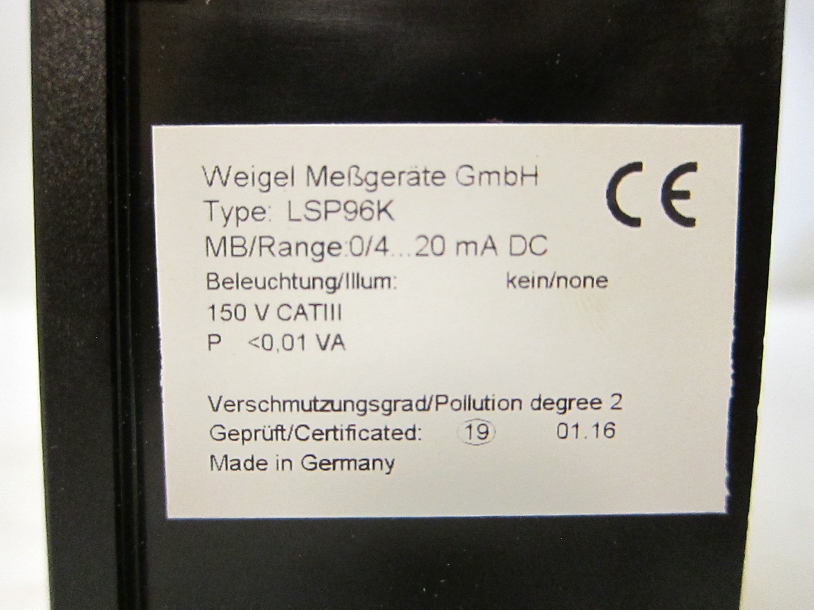 New in Box Weigel LSP96K Analog Panel Meter Moving Coil Instrument 