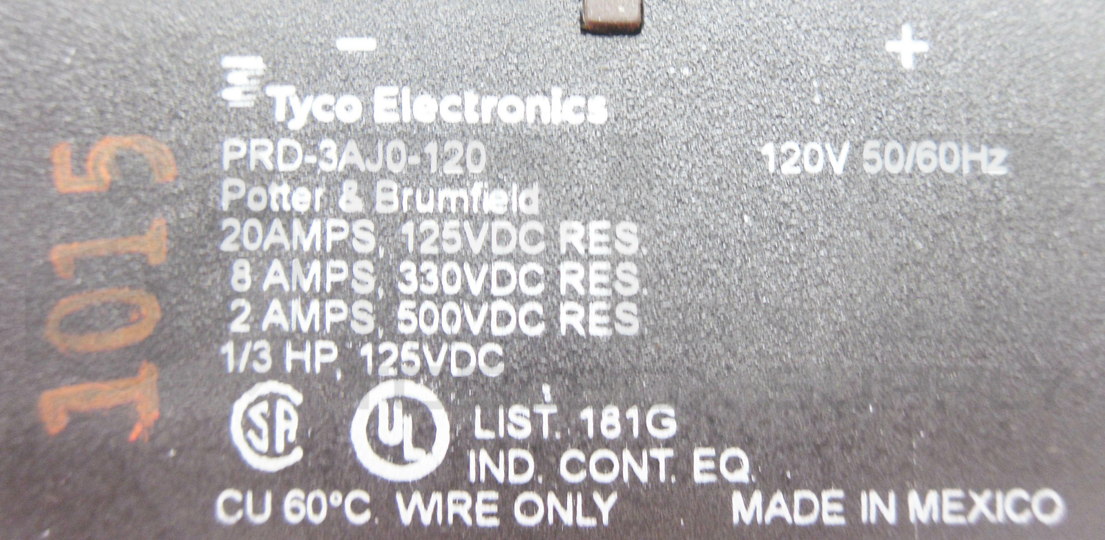 NEW TYCO ELECTRONICS PRD-3AJ0-120 POWER RELAY