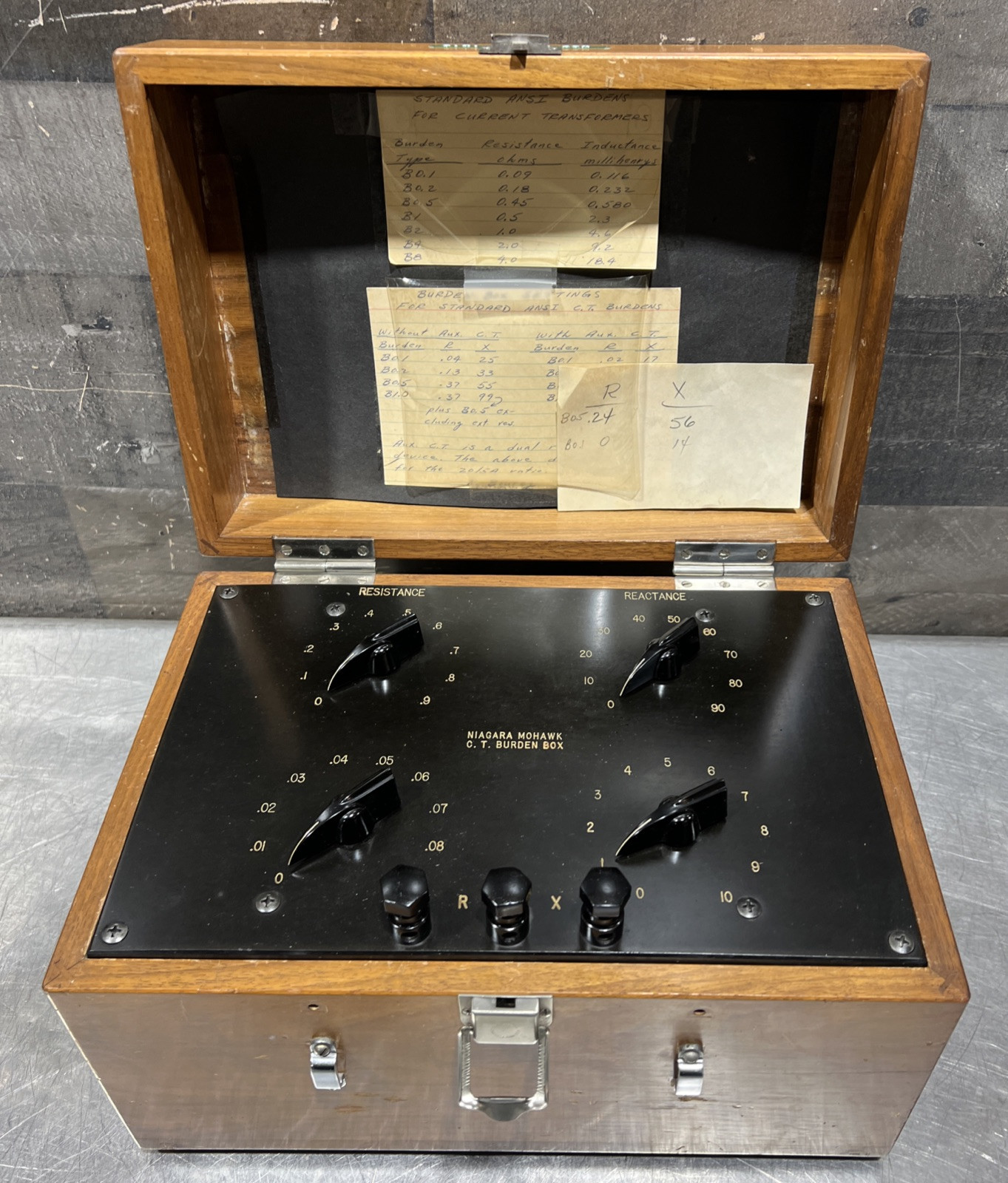 Niagara Mohawk Power Corp. CT Burden Box Used Surplus