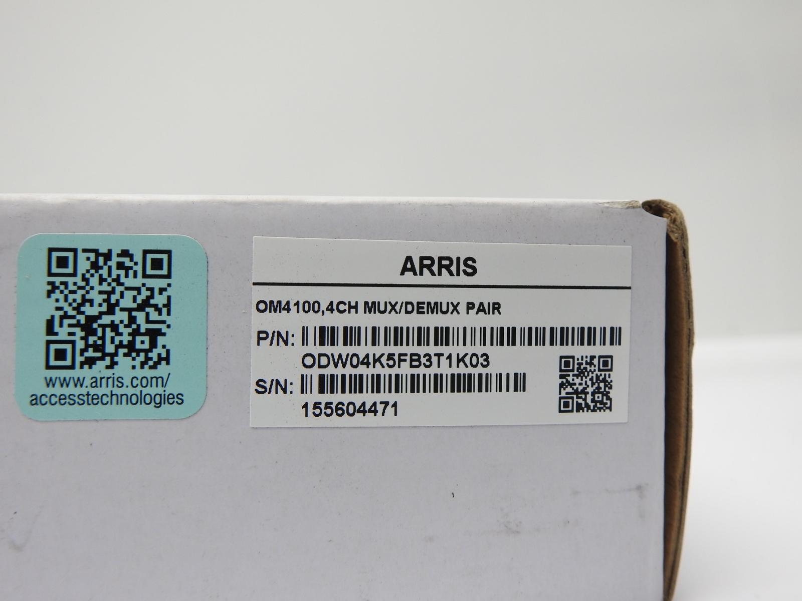 Arris OM4100, 4CH, MUX/DEMUX Pair ODW04K5FB3T1K03 Splice Tray