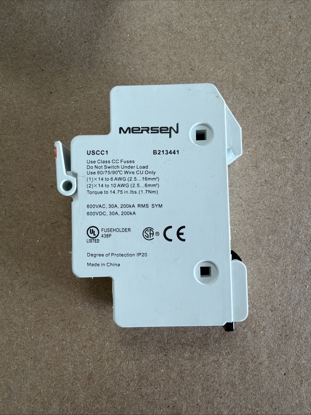 Gould Shawmut Ferraz Mersen USCC1 Breaker B213441 1 Pole (Pack of 4)