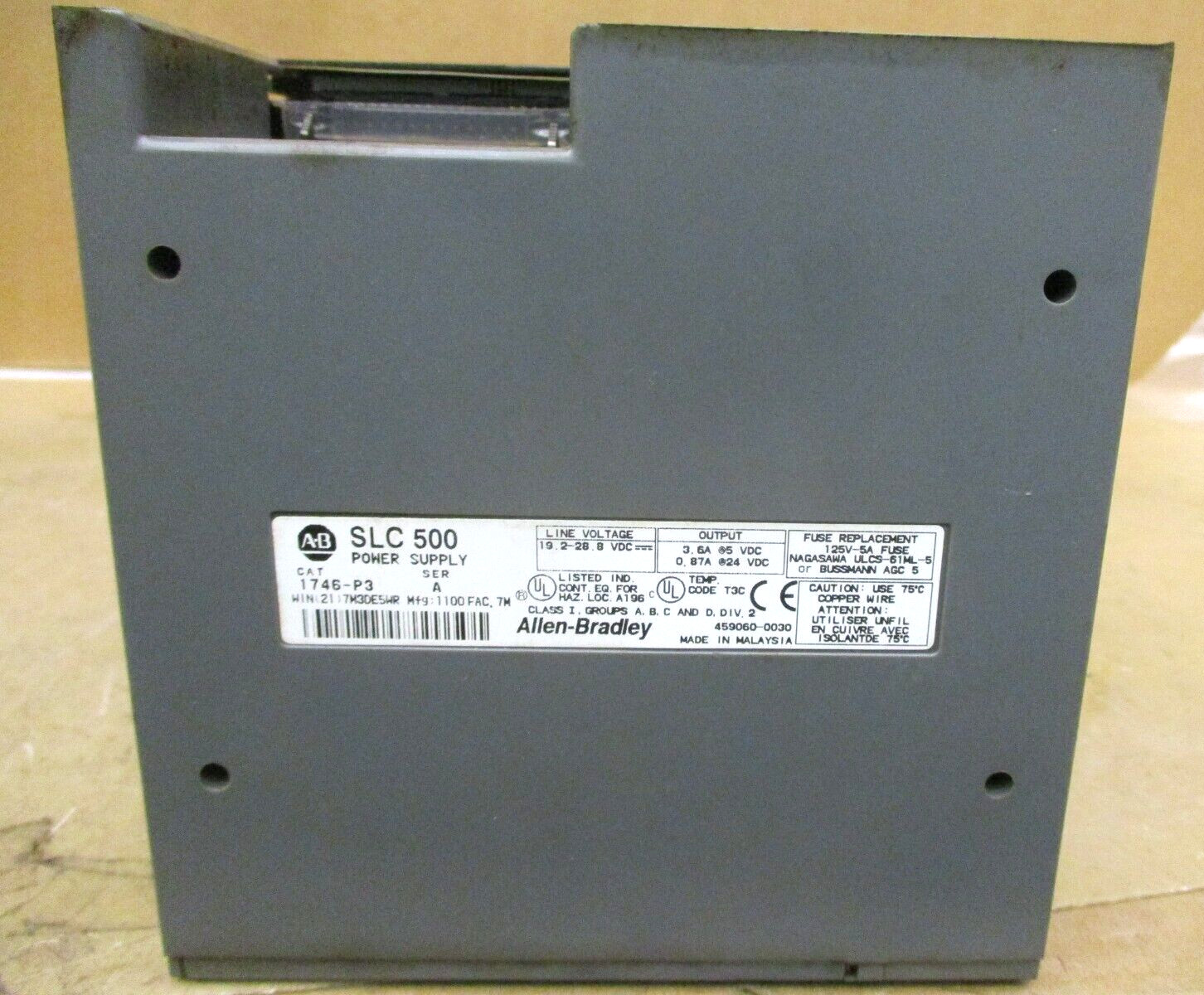 Allen-Bradley SLC 500 1746-P3 Ser A 1747-DCM Ser A 1747-SDN 48661GN