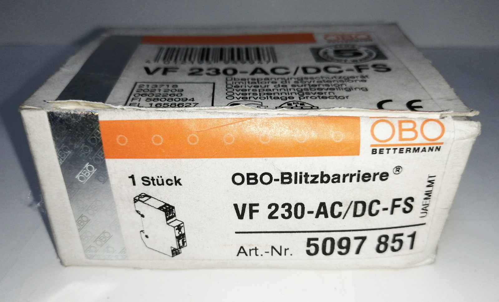 OBO Blitzbarriere VF 230-AC/DC-FS Overvoltage Protector