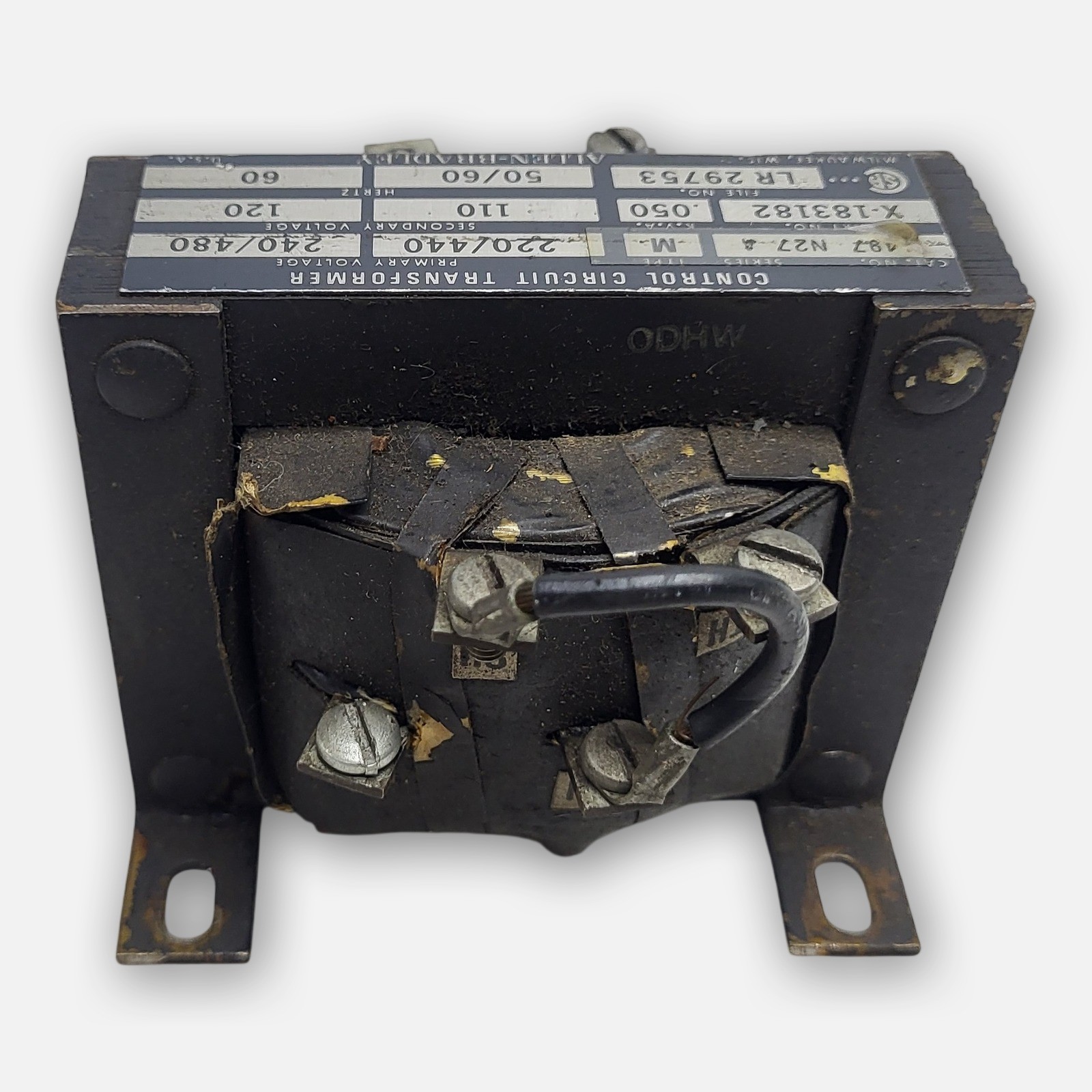 ALLEN BRADLEY 1497-N2 /A CONTROL CIRCUIT TRANSFORMER .05OKVA, X-183182