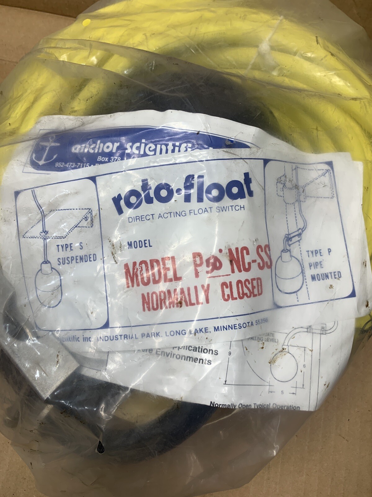 ROTO FLOAT PNC-SS 50′ DIRECT ACTING FLOAT SWITCH SUSPENDED ** NEW**