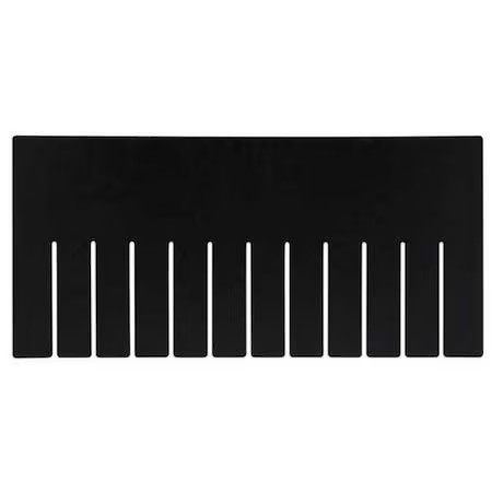 Quantum Storage Systems Dl92080co Plastic Divider, Black, 15 1/4 In L, 7 1/4 In