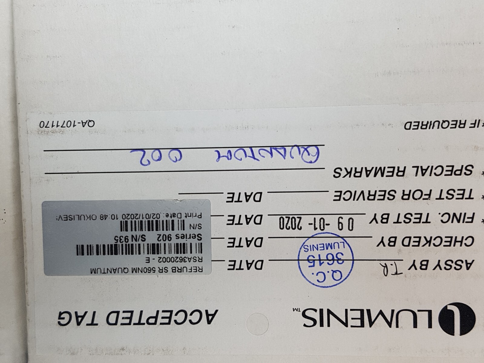 Lumenis IPL QUANTUM SR 560 Optical Treatment Head SA3620000-0