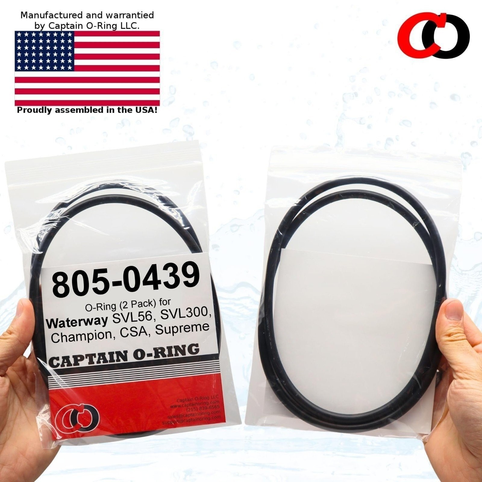 805-0439 O-Rings for Waterway SVL56 SVL300 Champion CSA Supreme Pool Pumps (2pk)