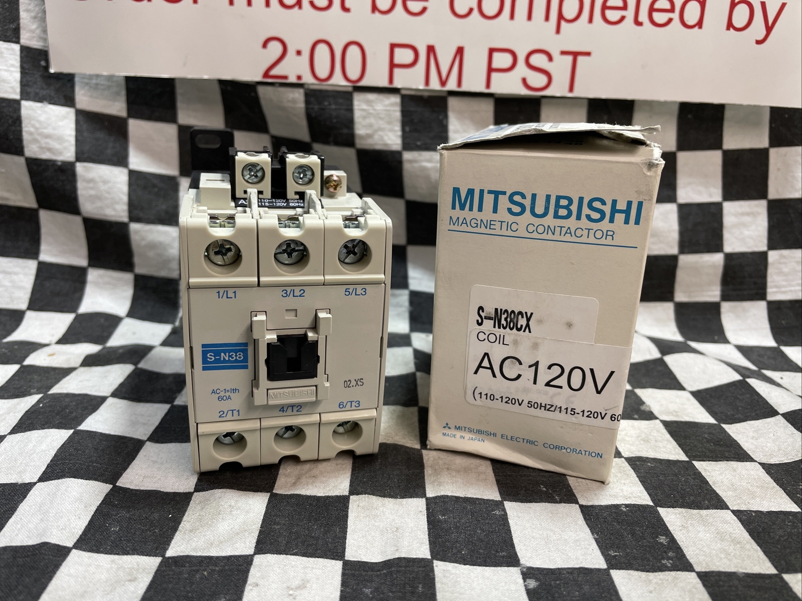MITSUBISHI CONTACTOR 110V-120V, S-N38(CX)AC120V, S-N38CXAC120V #1175E17