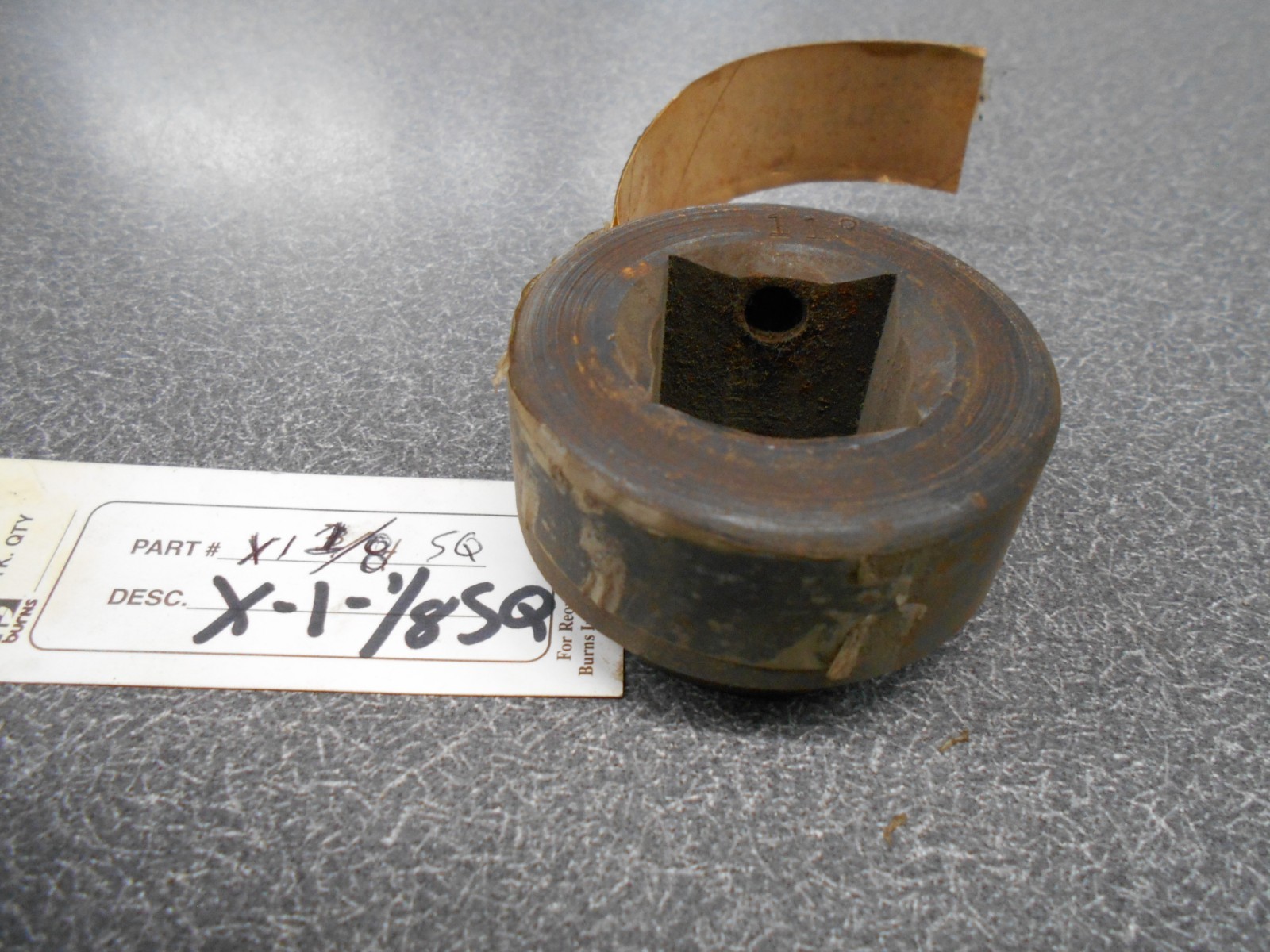 Weld-On Hub, Series X1-1/8SQ Square Bore. Burns/Tisco. NOS! X-1-1/8SQ