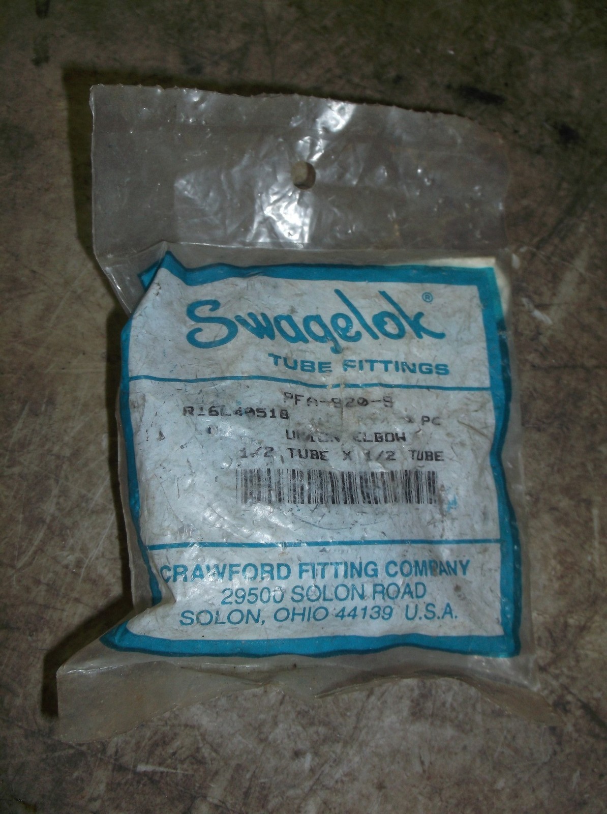 NEW Swagelock PFH-B20-9 Union Elbow 1/2″ x 1/2″ *FREE SHIPPING*