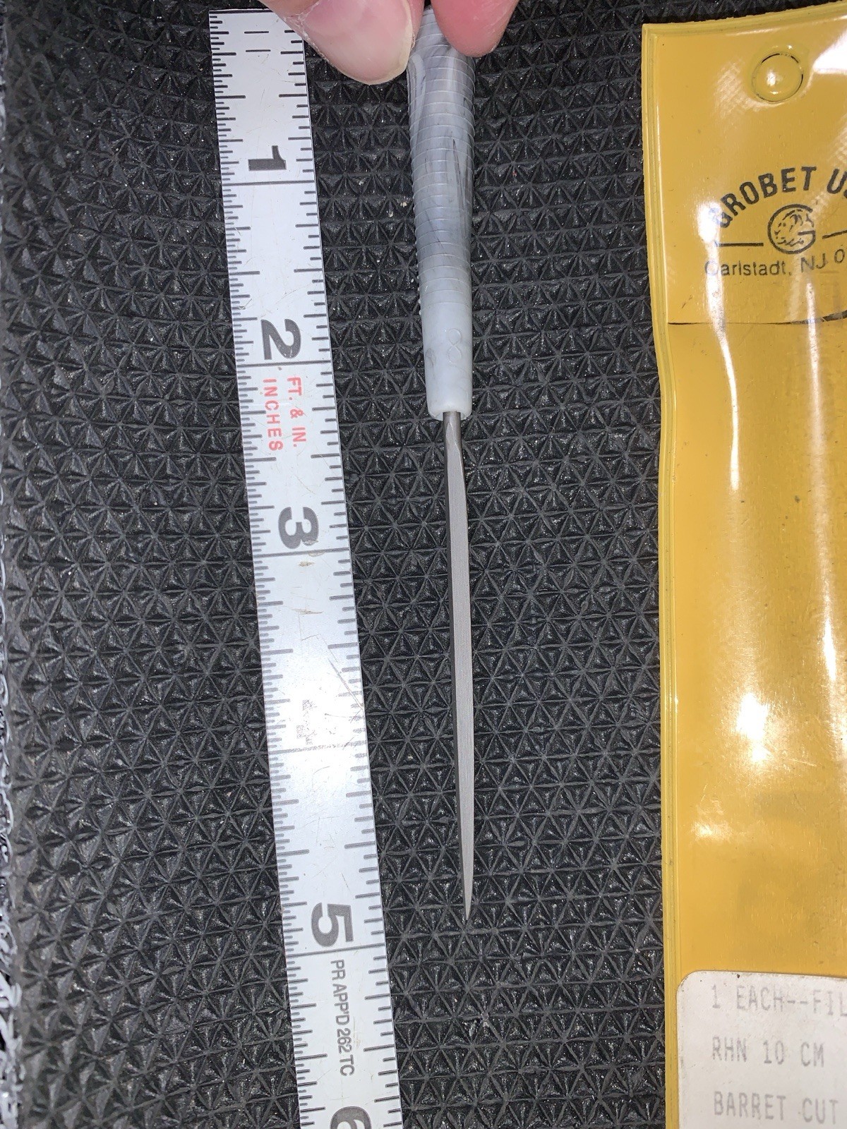 Lot of (2 ea Barrette Needle Files with Plastic Handles together Grobet 30.451