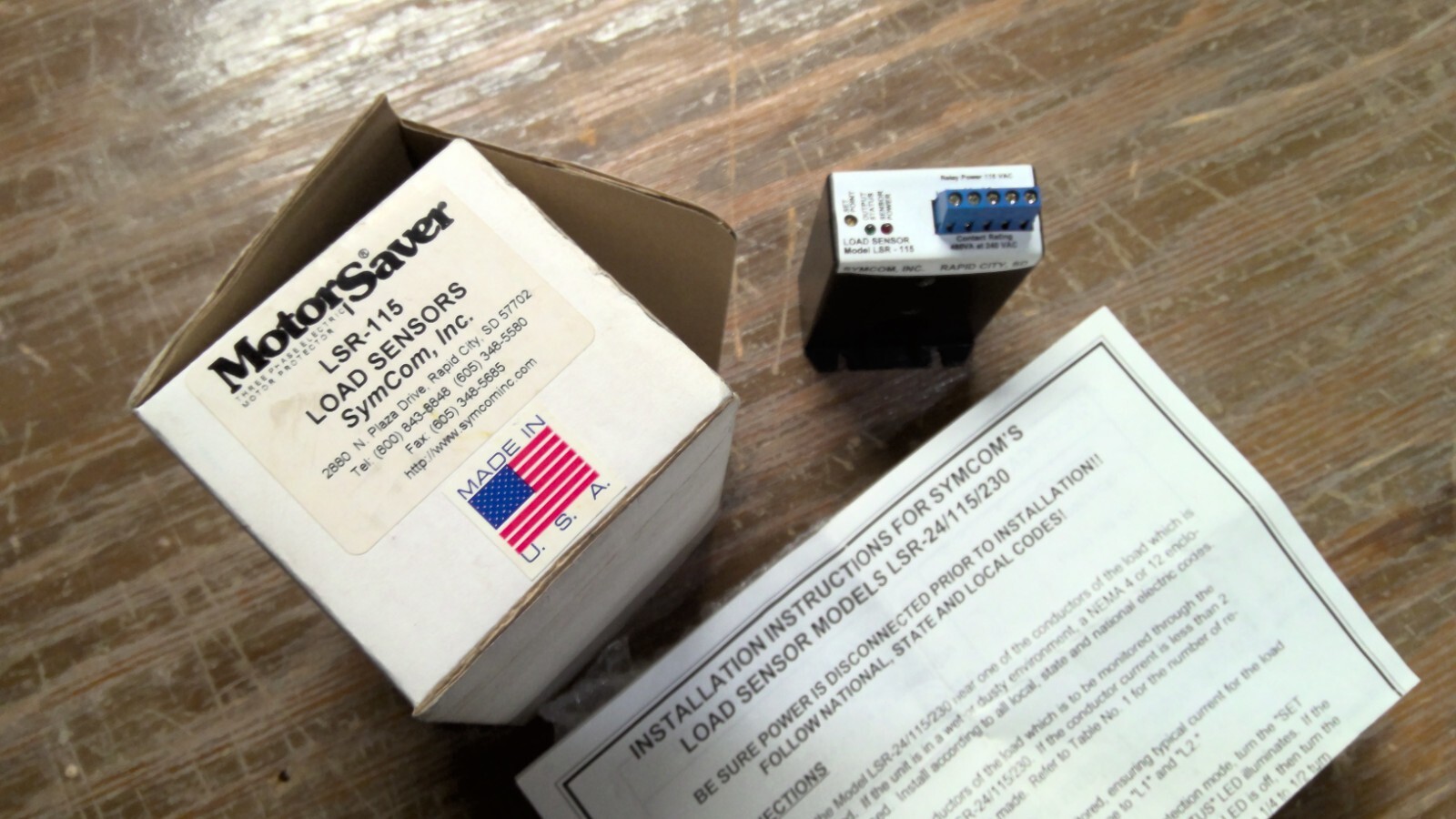NEW – Motor Saver Symcom Protection Relays, LSR series, Load Sensor PN: LSR-115