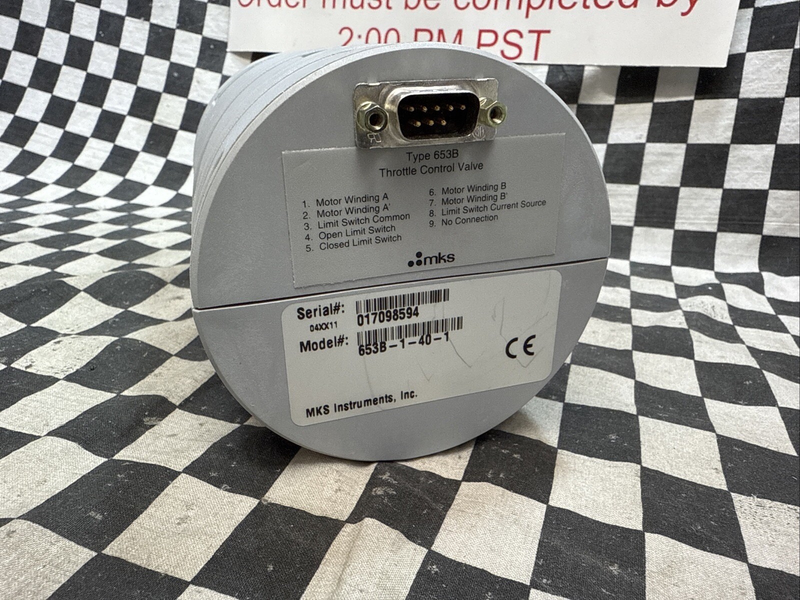 MKS THROTTLE VALVE KF-40, 653B-1-40-1, 653B1401, SHIPSAMEDAY
