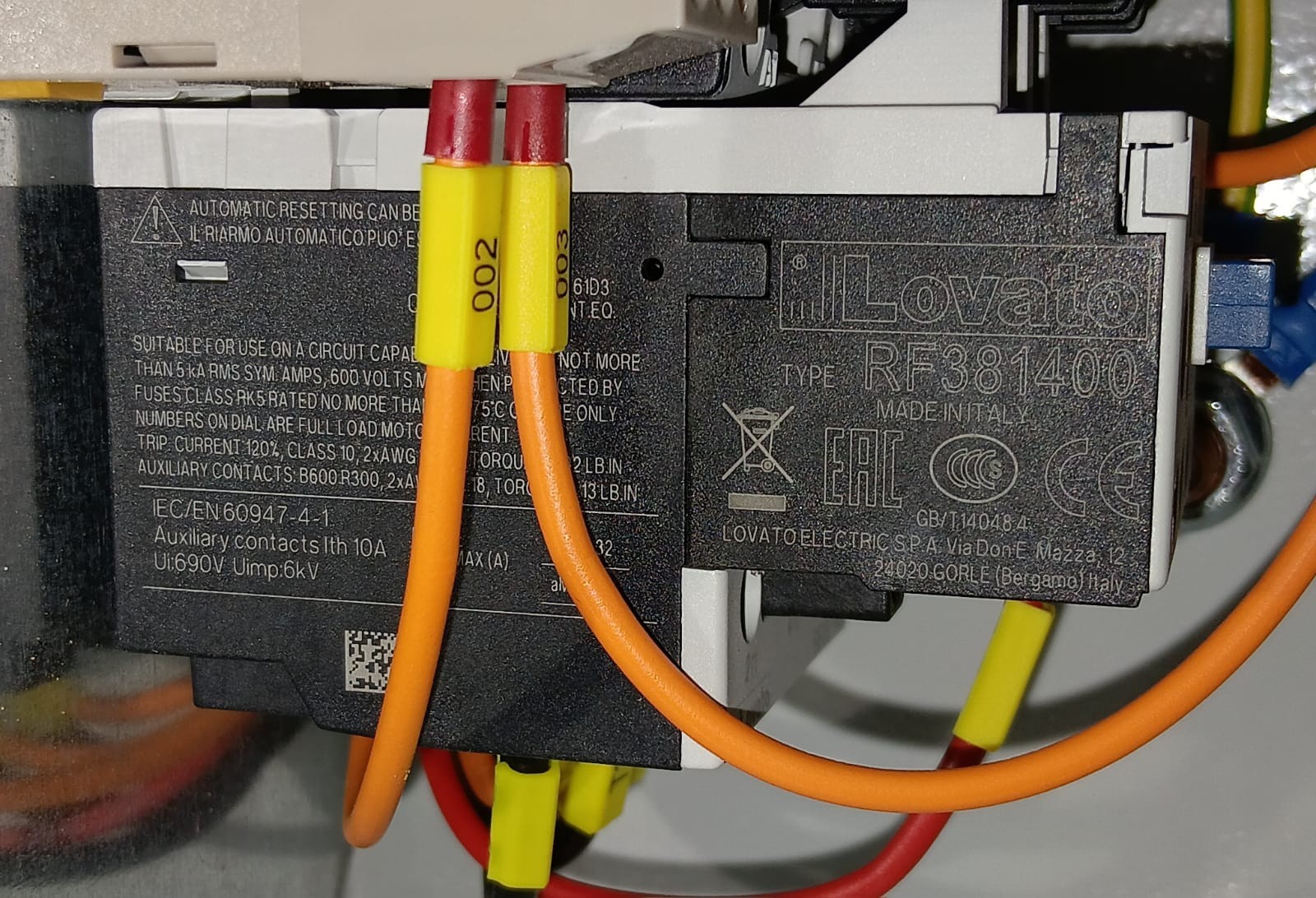 Kockum Sonics TK80 Contactor Unit Control Voltage 230VAC Main Voltage MAX 690V