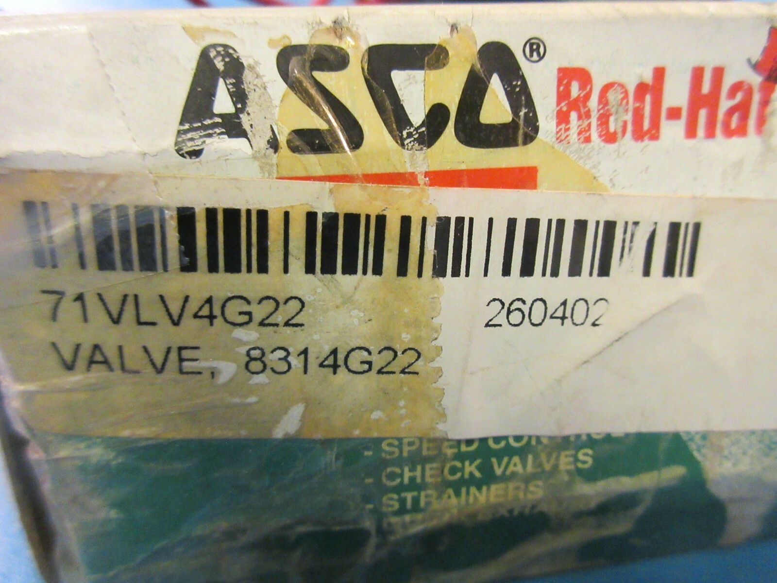 ASCO 8314 G22 Solenoid Valve, 1/4 Ports, 480/60, 440/50, 238610-088D Solenoid
