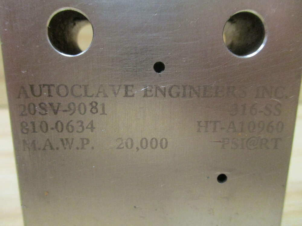 Autoclave Engineers HT-A10960 Needle Valve 20SV-9081