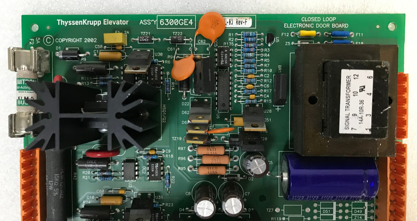 ThyssenKrupp Elevator 6300GE4 Rev. F, G Electronic Door Board