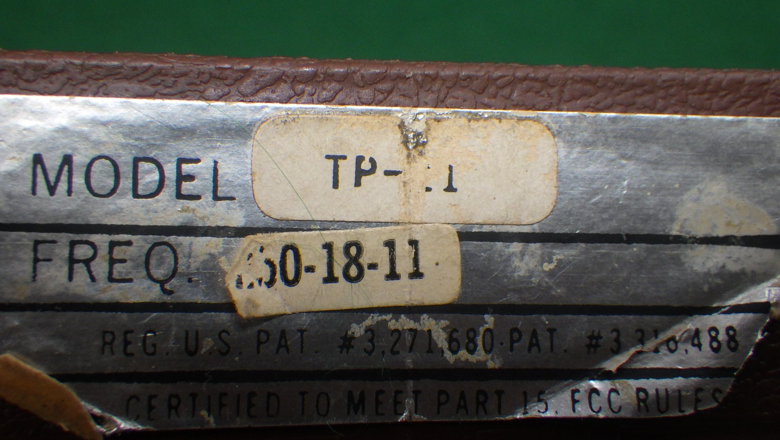 Vintage Telectron TP-21 One Button Garage Door Remote Control 1960s MCM Atomic