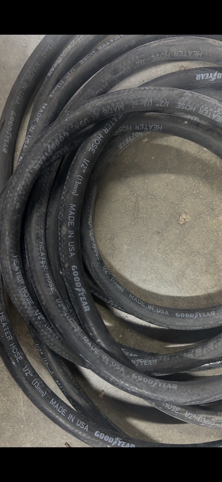 5 Feet 1/2″ Goodyear 13 MM Heater Hose Made In USA NOS 5’ Rubber