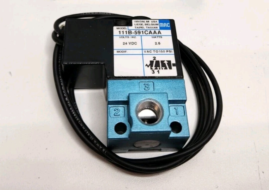 NEW! MAC 24V 1/8″ SOLENOID VALVE 111B-591CA *NIB*FREE SHIP*