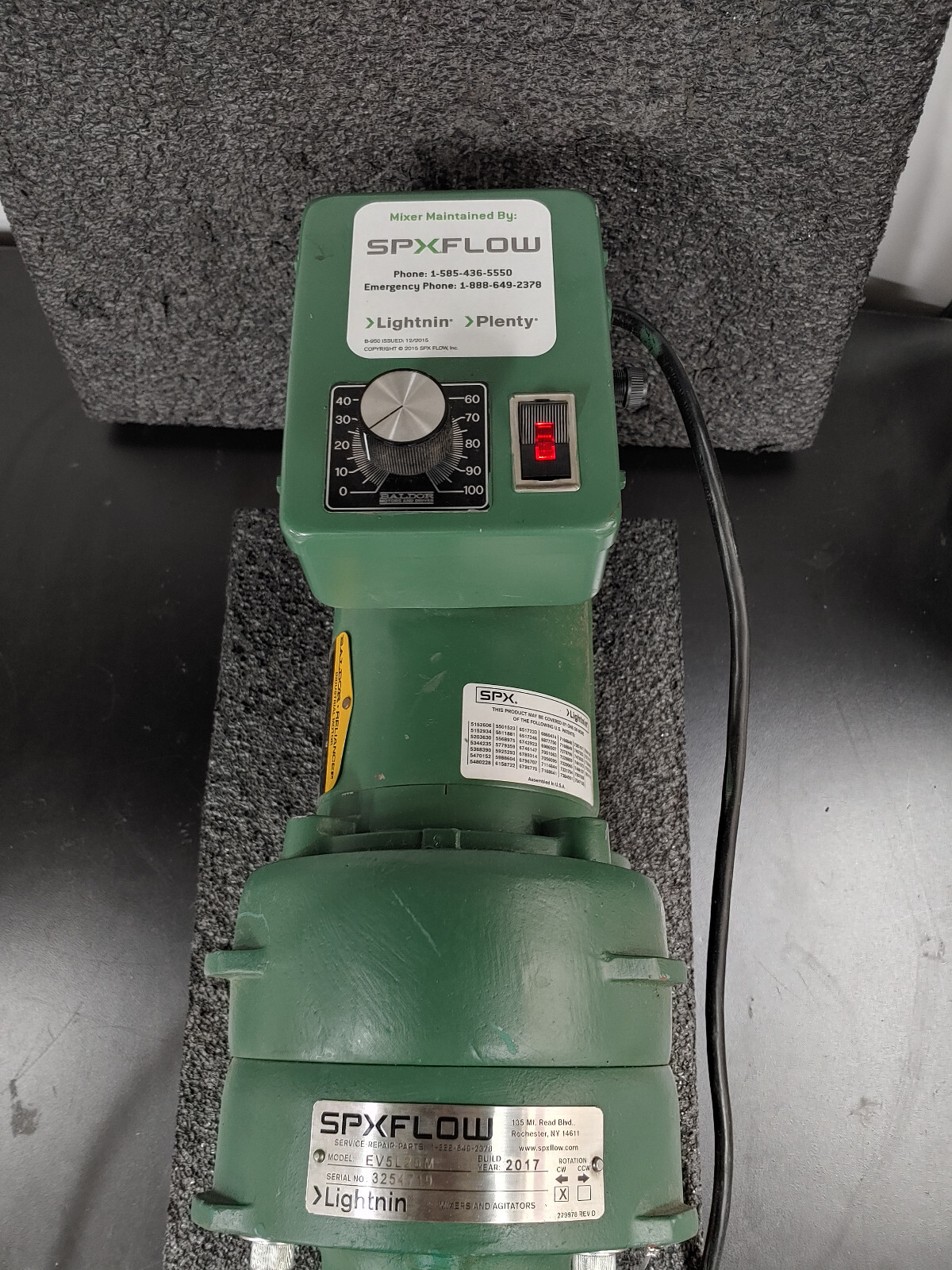 SPXFLOW Lightnin EV5L25M Mixer with BALDOR Motor